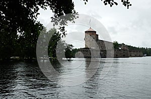 Medieval castle by the lake in Savonlinna