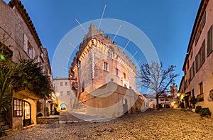 Medieval castle at le Haut-de-Cagnes, France photo