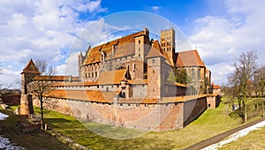 Medieval castle in malbork, poland photo