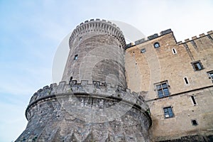 The medieval castle of Maschio Angioino or Castel Nuovo New Castle, Naples, Italy. History