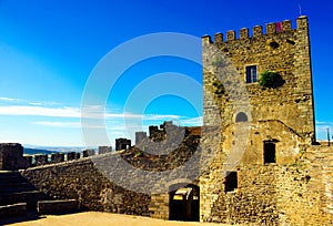 Monsaraz Castle Tower, Alentejo, Medieval Interior, Yellow Rocky Walls, Travel Portugal photo