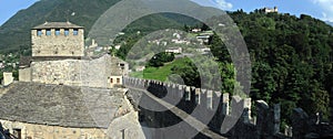 The medieval castle of Montebello at Bellinzona photo