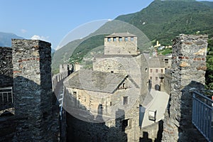 The medieval castle of Montebello at Bellinzona photo