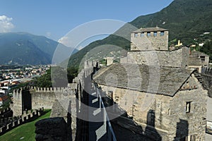 The medieval castle of Montebello at Bellinzona photo