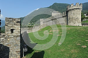 The medieval castle of Montebello at Bellinzona photo