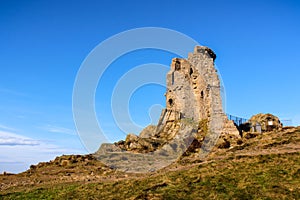 The medieval castle of Mow Cop