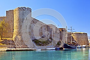 Medieval Castle in the old harbour in Kyrenia, Cyprus.