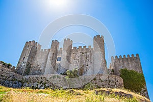 Medieval castle in the portuguese village of Obidos/ Castle/ fortress/ Portugal