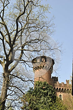 Medieval castle recontruction in Torino