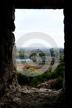 Medieval castle ruins in Bender, Transnistria, Moldova photo