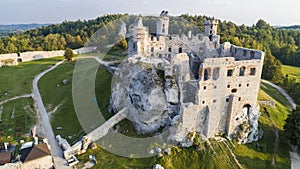 Medieval castle ruins located in Ogrodzieniec