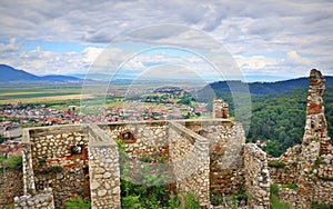 Medieval castle ruins Rasnov Transylvania Romania