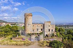 Medieval castle in Santa Coloma de Cervello, Spain photo