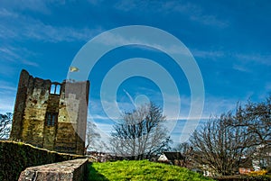 Medieval castle on top of a hill in Guildford Surrey