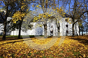 The medieval castle in Turku in autumn, Finland