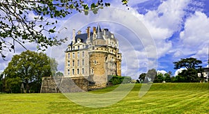 medieval castles of France - Chateau de Brissac , famous Loire valley