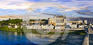 medieval castles and historical towns of France- Chateau Amboise, Loire valley