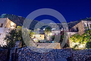 The medieval `castletown` of Monemvasia, often called `The Greek Gibraltar`, Lakonia, Peloponnese.