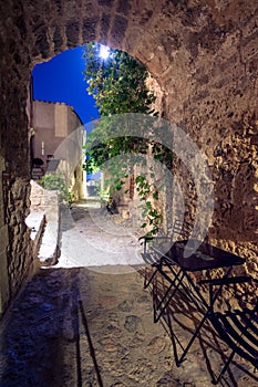 The medieval `castletown` of Monemvasia, often called `The Greek Gibraltar`, Lakonia, Peloponnese.