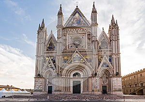 Medieval cathedral in Orvieto, Umbria, Italy