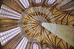 Medieval ceiling in french cathedral