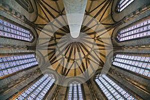 Medieval ceiling in french cathedral