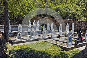 Medieval cemetery in Temski monastery St. George, Pirot Region, Serbia