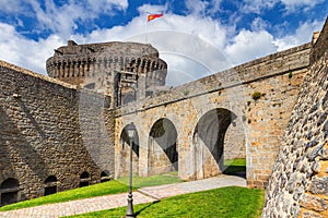 Medieval Chateau de Dinan (Castle de Dinan). Dinan is a walled B