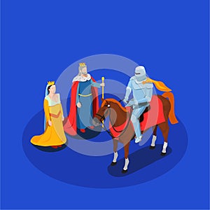 Medieval Chivalry Isometric Composition photo