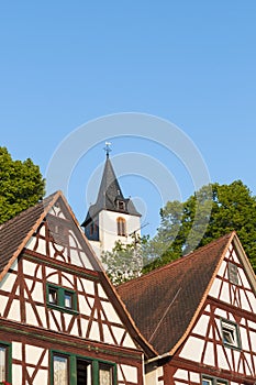 Medieval church Bergkirche in Zwingenberg