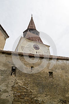 Medieval church clock tower, Transylvania, Romania