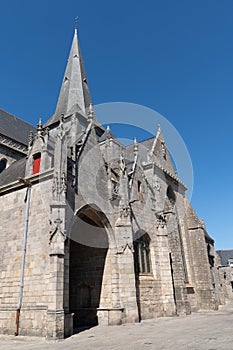 Medieval church of Collegiale Saint-Aubin France Guerande