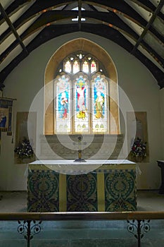 Medieval church in English village