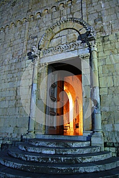 Medieval church entrance