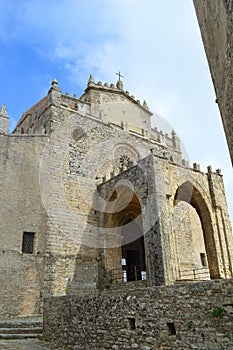 The medieval church Erice Cathedral, Sicily Italy