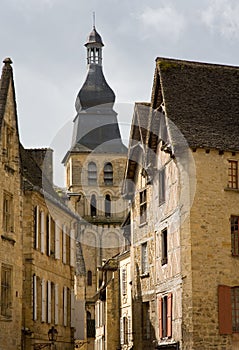 Medieval church and houses