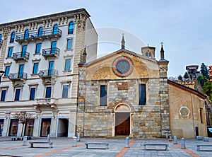 Medieval Church of Santa Maria degli Angioli, Lugano, Switzerland photo