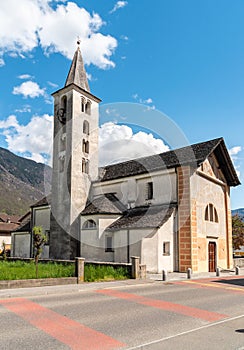 Medieval church of Sants Simone and Giuda in Preonzo, Bellinzona district, Switzerland