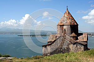 Medieval church on Sevan lake