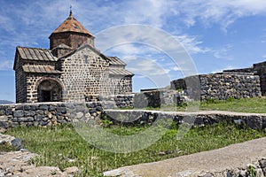 Medieval church on Sevan lake, Armenia