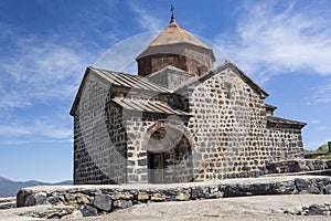 Medieval church on Sevan lake, Armenia