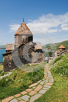 Medieval church on Sevan lake