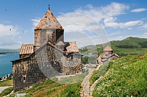 Medieval church on Sevan lake