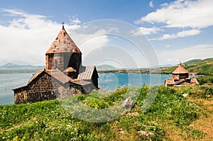 Medieval church on Sevan lake