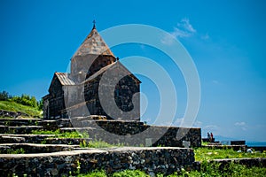 Medieval church on Sevan lake