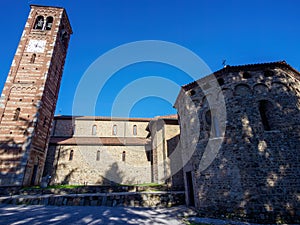 Medieval church of SS. Pietro e Paolo at Agliate, Brianza, Italy