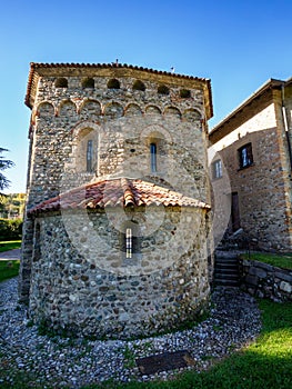 Medieval church of SS. Pietro e Paolo at Agliate, Brianza, Italy