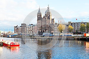 Medieval church St. Niklaas in Amsterdam Netherlands