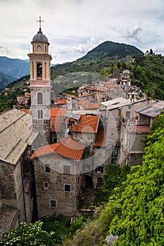 Medieval church in Triora, Liguria, Italy