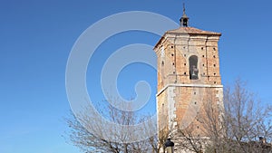 Medieval churches of the town of Chinchon in Madrid, typical tourist site to visit near Madrid.